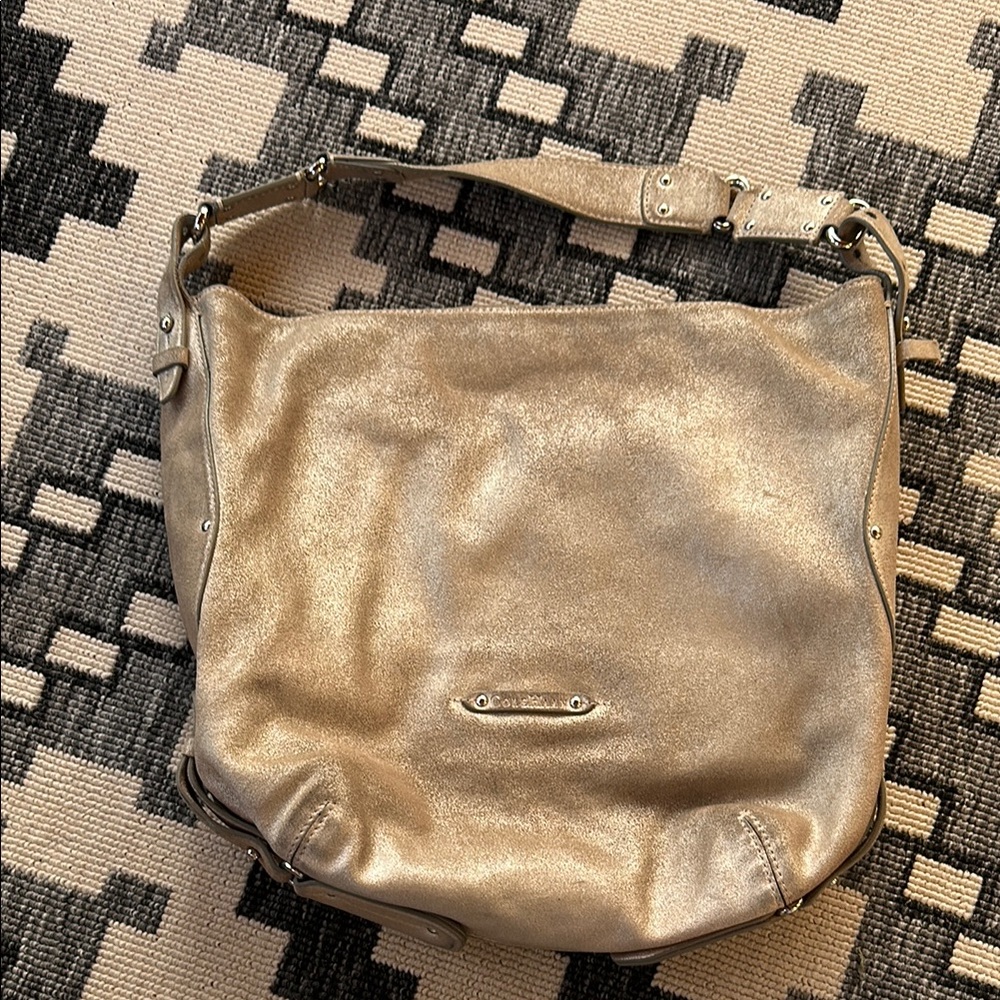 Gold Suede Cole Haan Women's Hobo Shoulder Bag